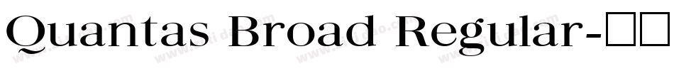 Quantas Broad Regular字体转换